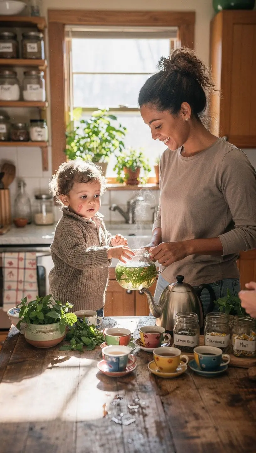 Profesionalus arbatos ekspertas demonstruoja žolelių arbatos naudą sveikatai.